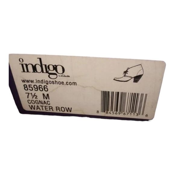 Clarks Indigo Cognac Water‎ Row lace up Granny Booties size 7.5 - Picture 5 of 5